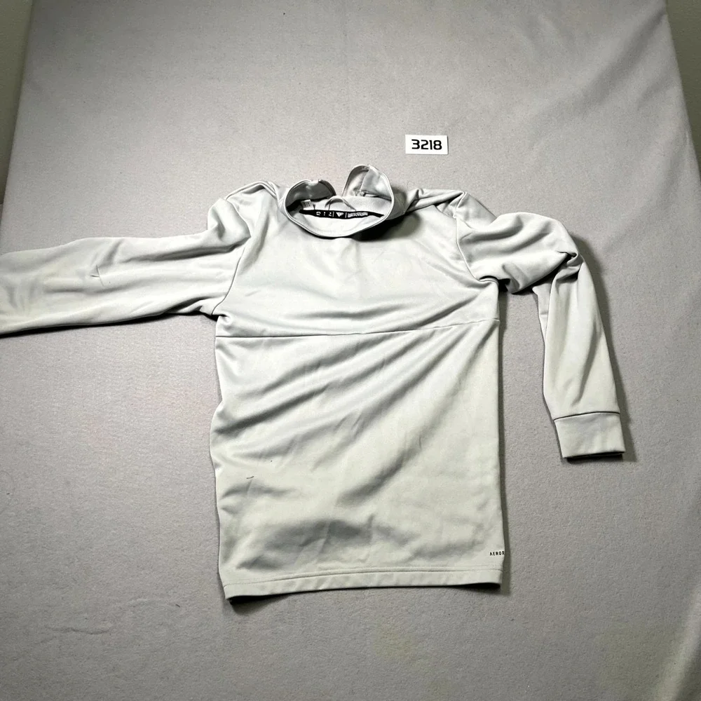 Adidas Shirt‎ Mens Small Gray Quarter Zip Long Sleeve Performance High Low Hem